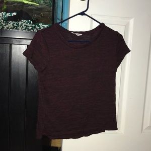 Soft Polyester Burgundy T-Shirt